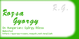 rozsa gyorgy business card